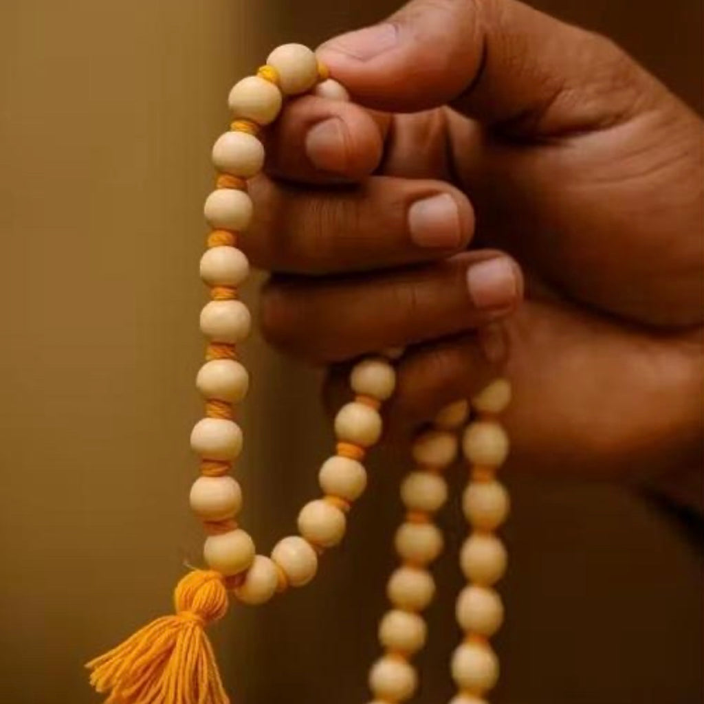 🌸 Sacred Tulsi Jap Mala – 108 Holy Beads for Devotion & Meditation