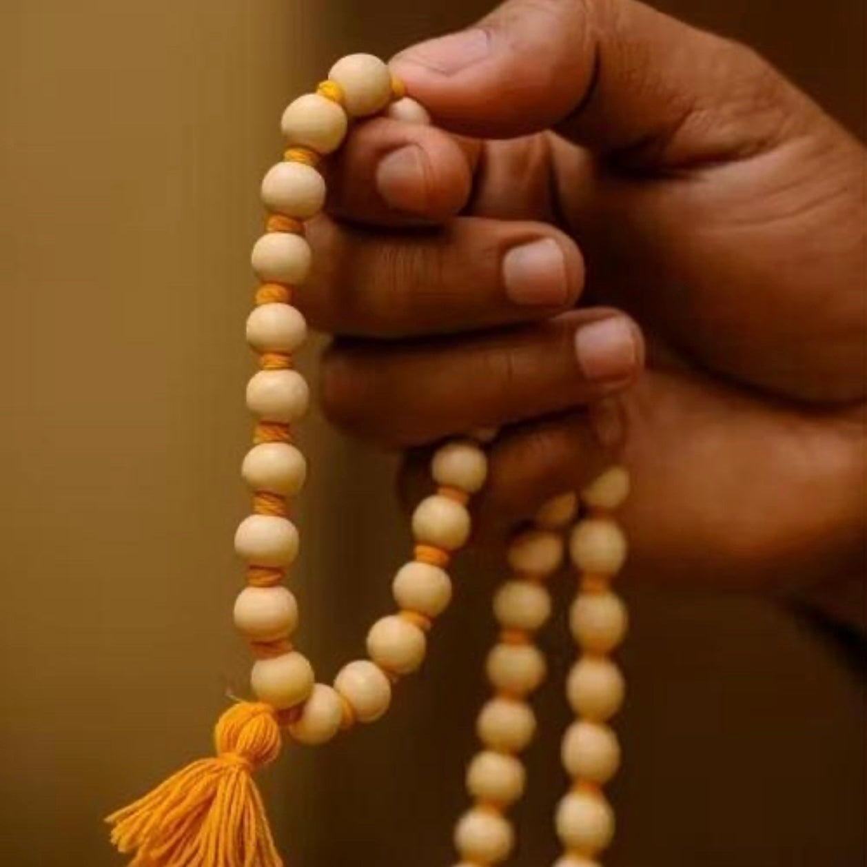 🌸 Sacred Tulsi Jap Mala – 108 Holy Beads for Devotion & Meditation