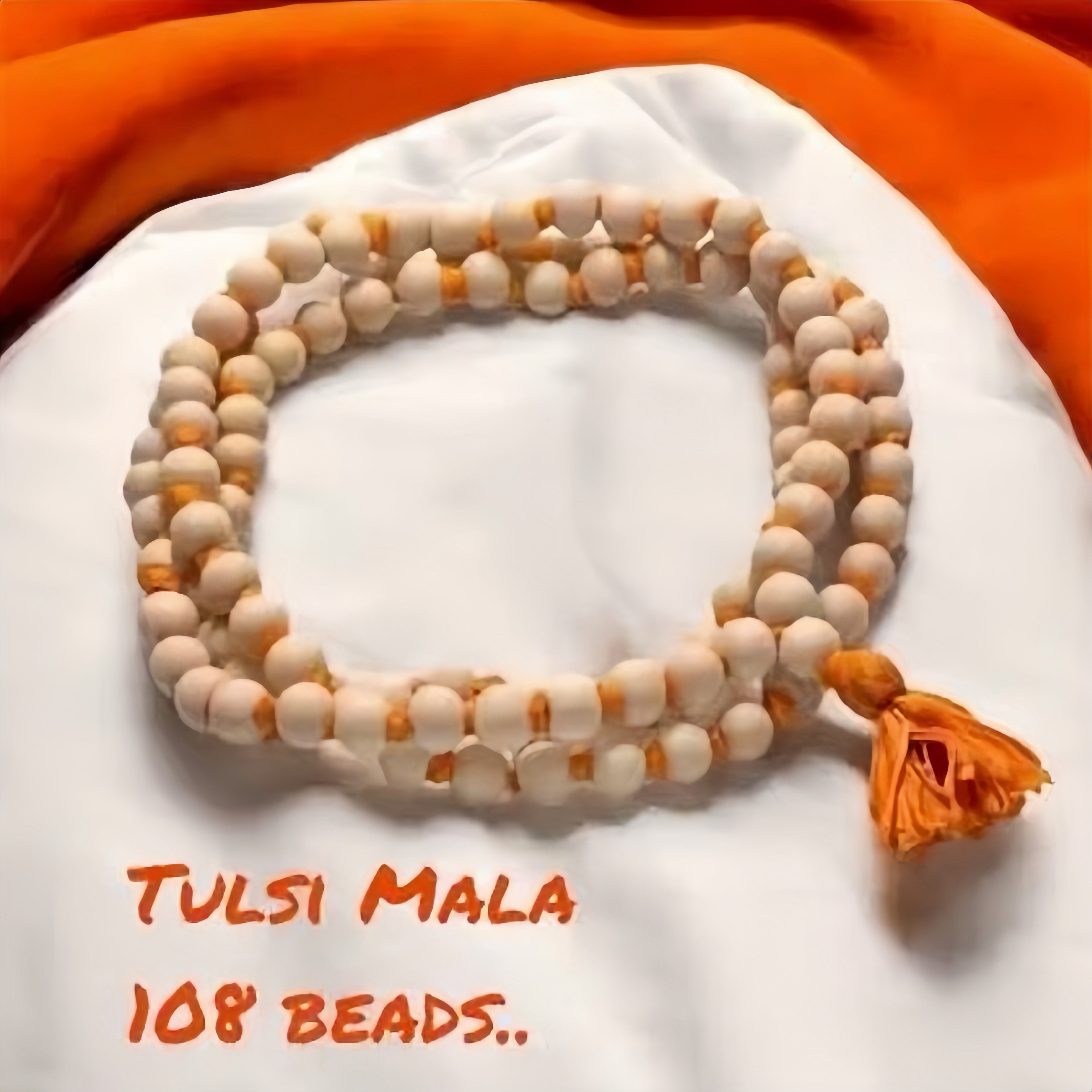 🌸 Sacred Tulsi Jap Mala – 108 Holy Beads for Devotion & Meditation